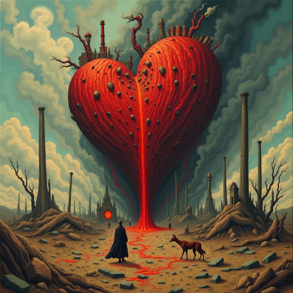 Abandoned Loveheart Factory in Barren Wasteland