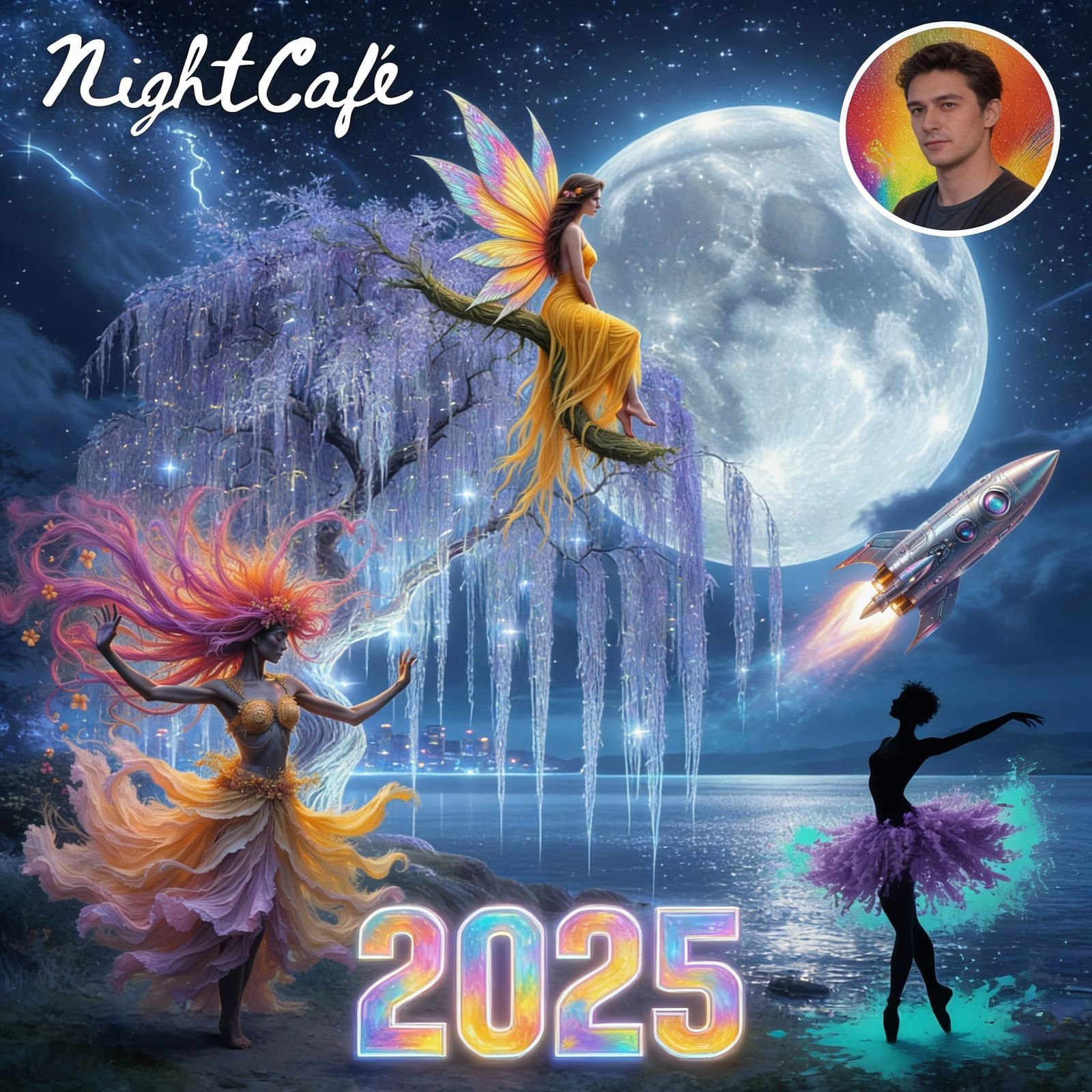 AI Collage of 2025's Top NightCafe Creations