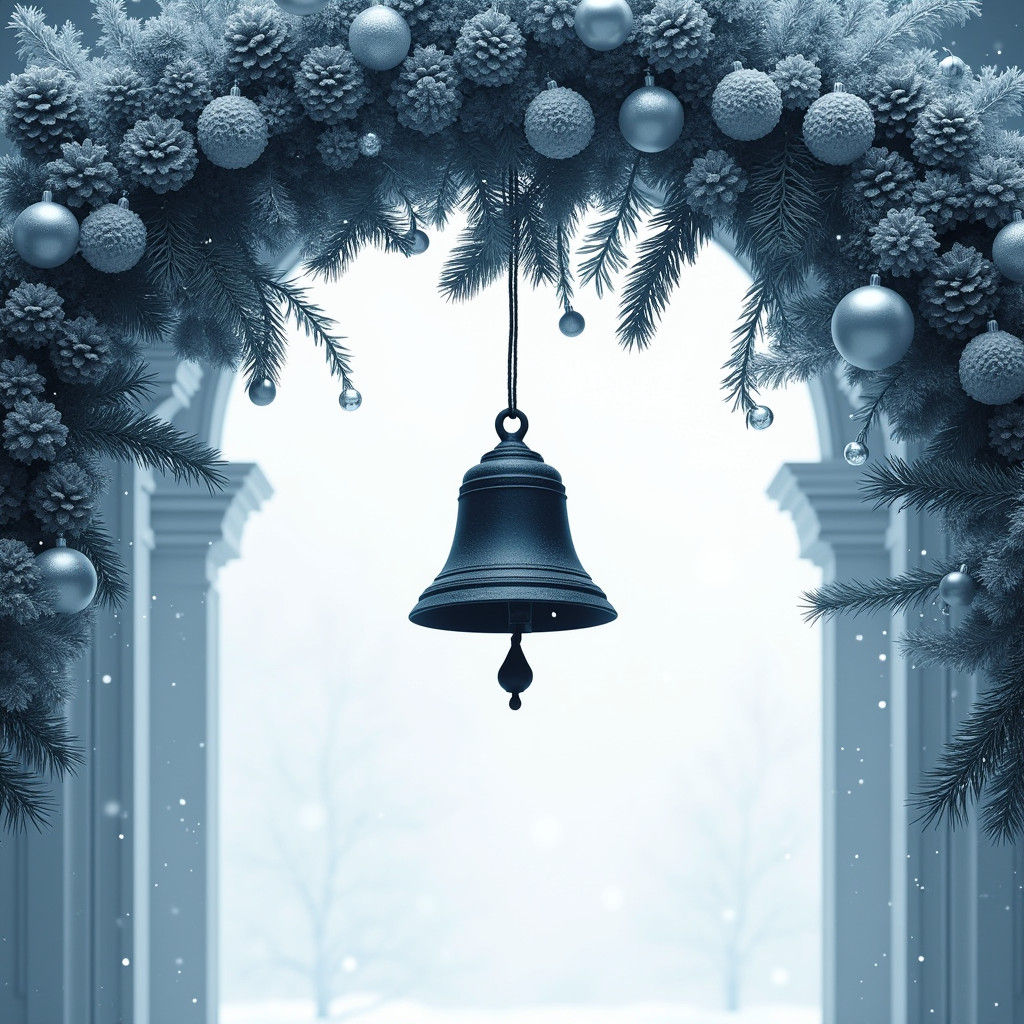 Icy Christmas Display in Museum Atrium