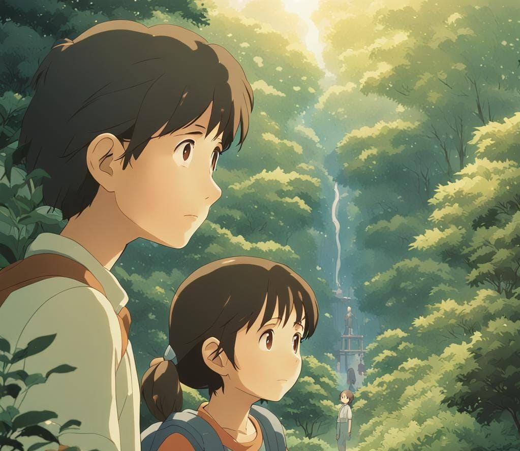 Anime Key Visual in Studio Ghibli Style