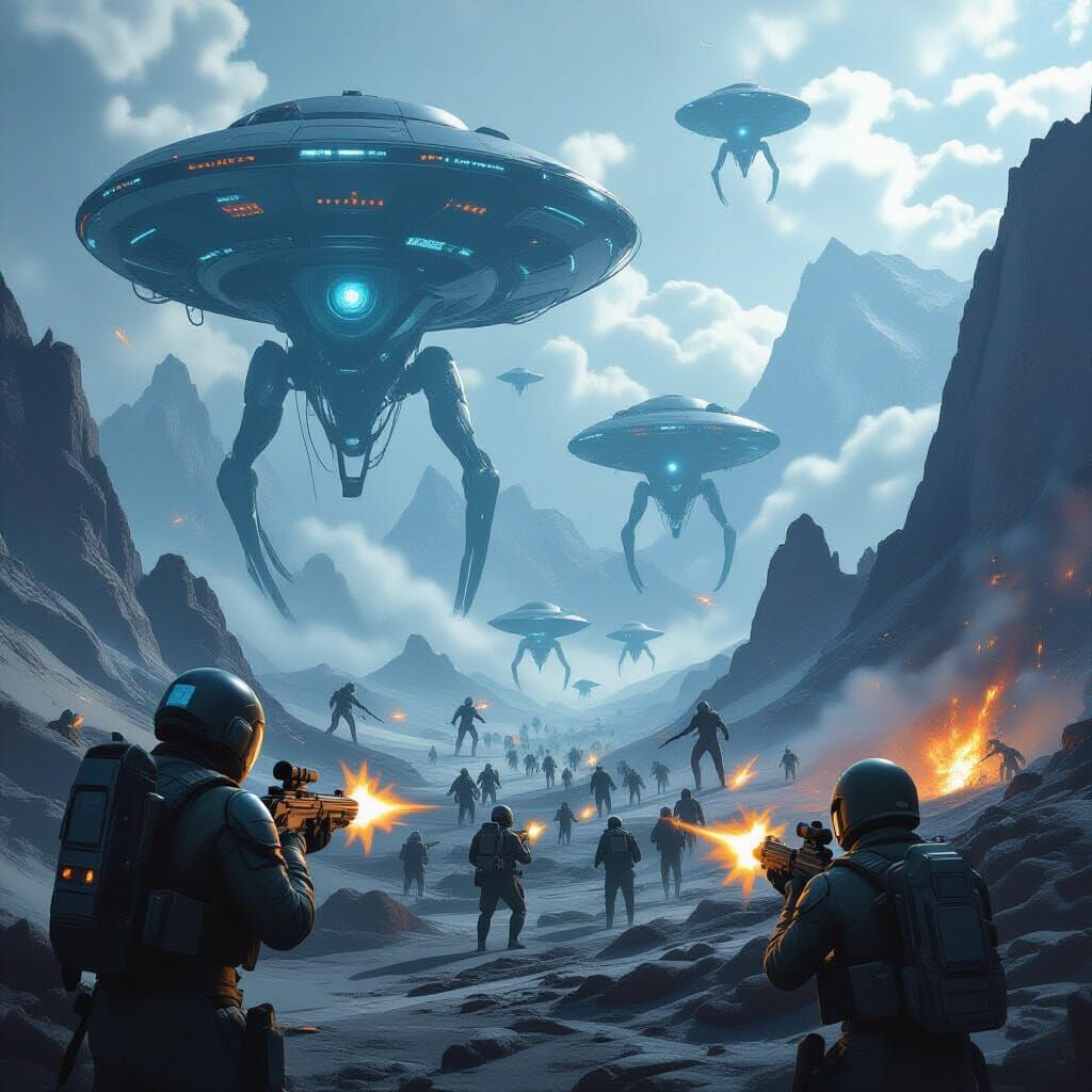 Epic Sci-Fi War Between Humans and Aliens