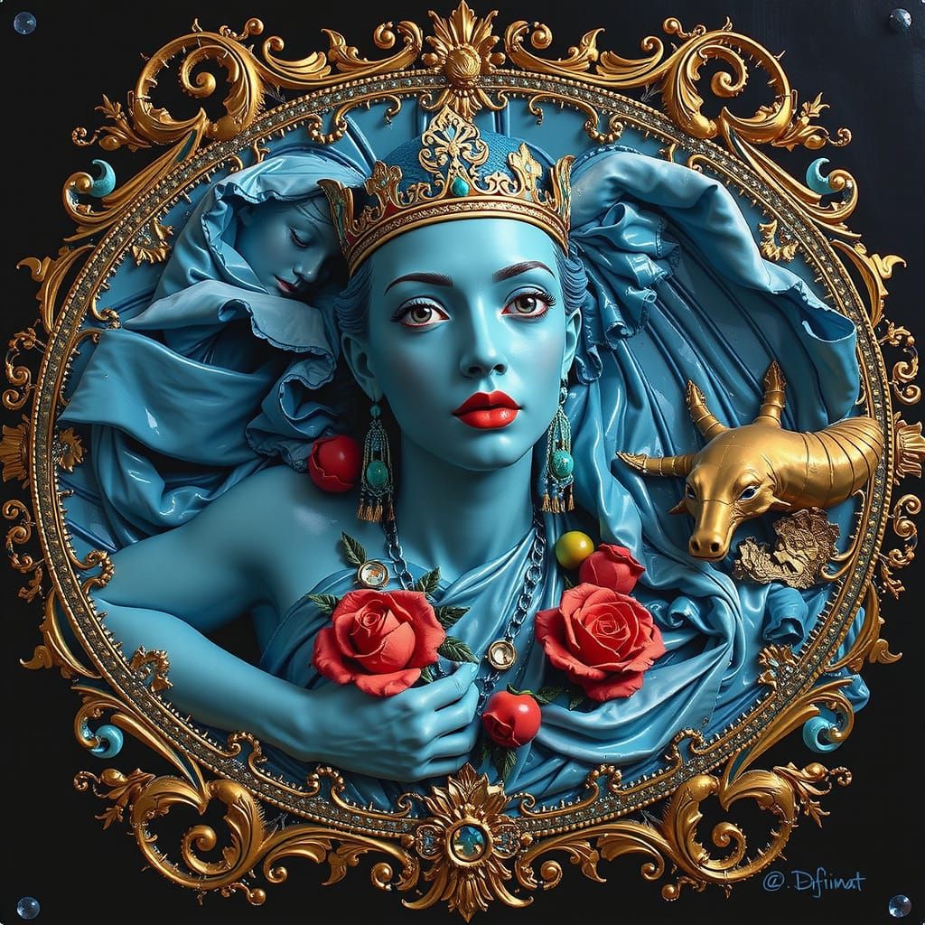 Hyperrealistic Sculpture Reflecting Life, Death, and Infinit...