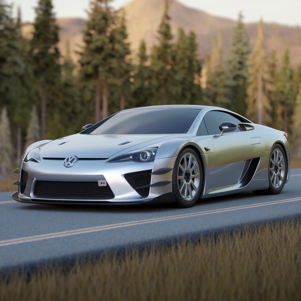 Volkswagen GTI Lexus LFA Concept Car 3D Render