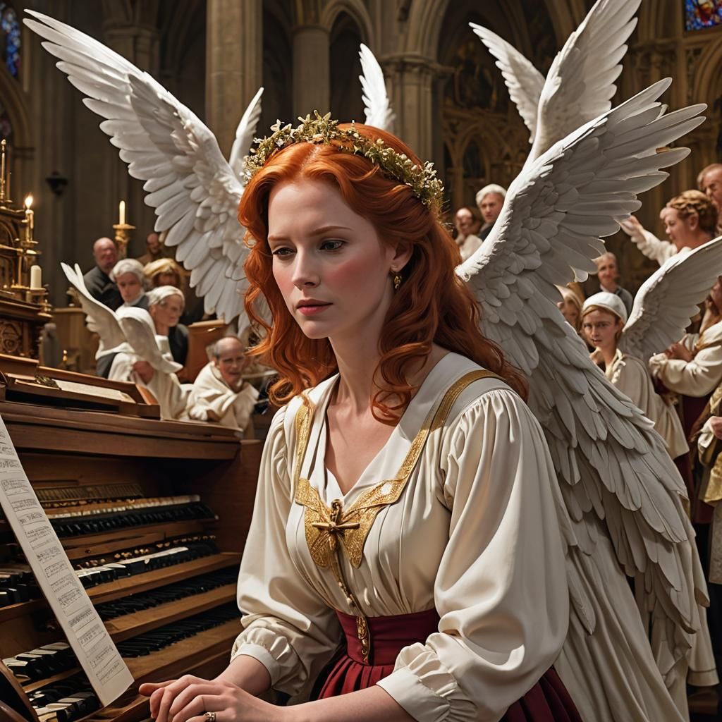 Angelic Music: Red-Haired Cantor's Organ Performance