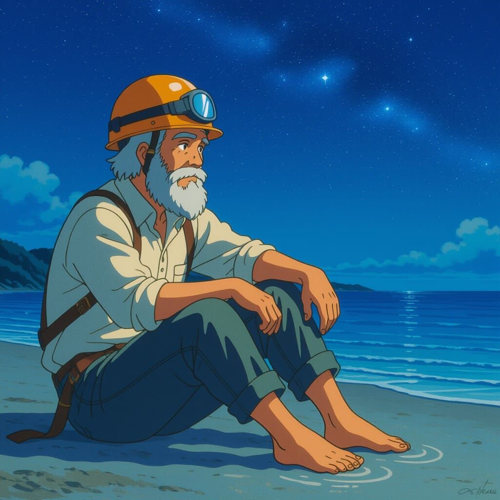 Italian Geologist Under Starry Sky, Anime Key Visual