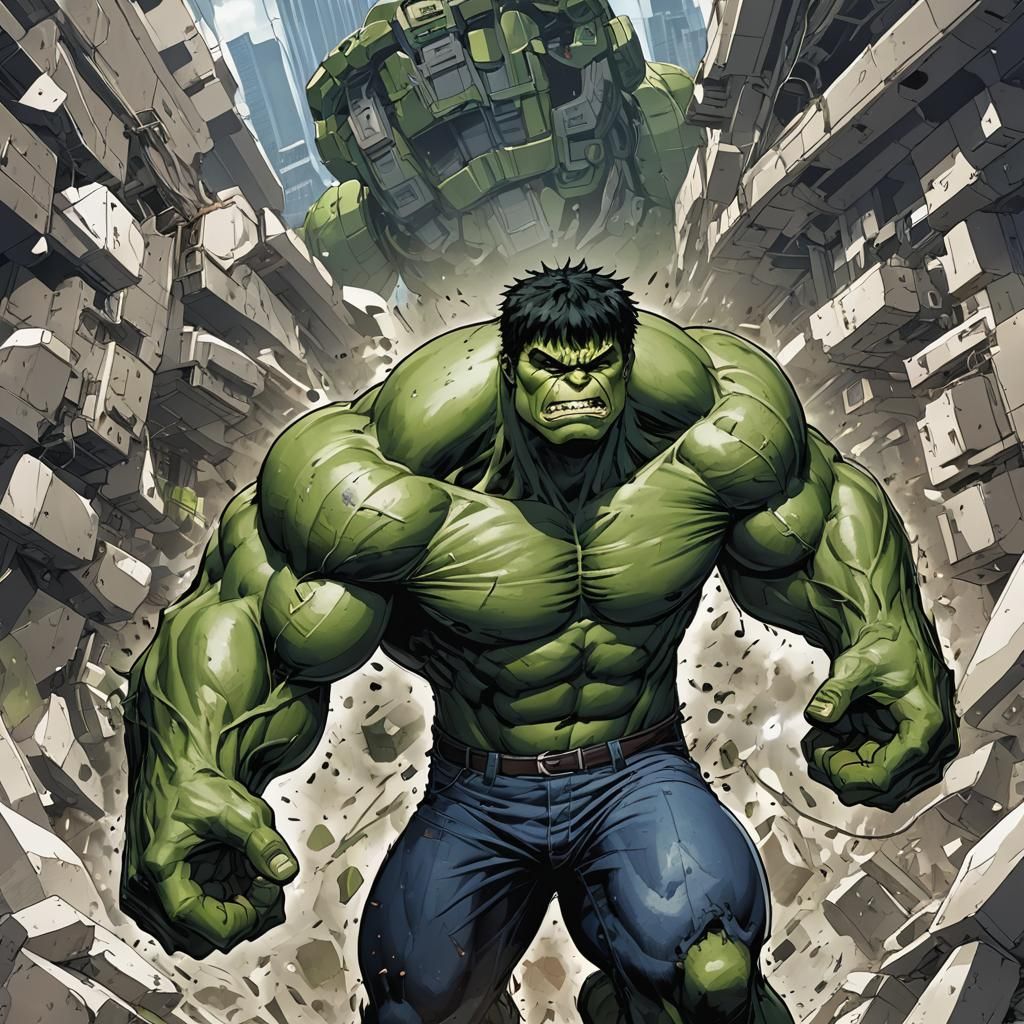 Anime Hulk Key Visual Manga Art