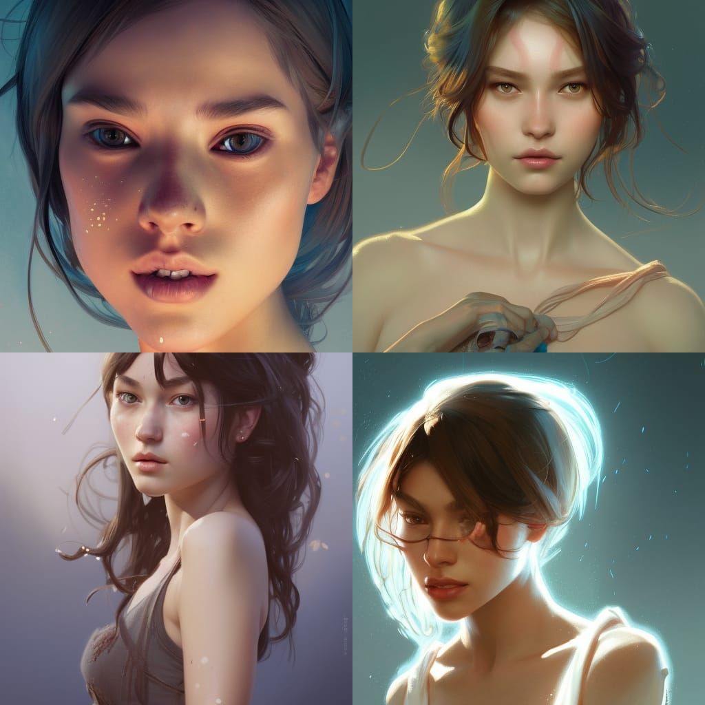 Detailed Portrait of a Girl in Hyperrealistic Style