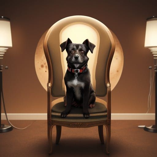 Dog on a Chair, Mars Landscape
