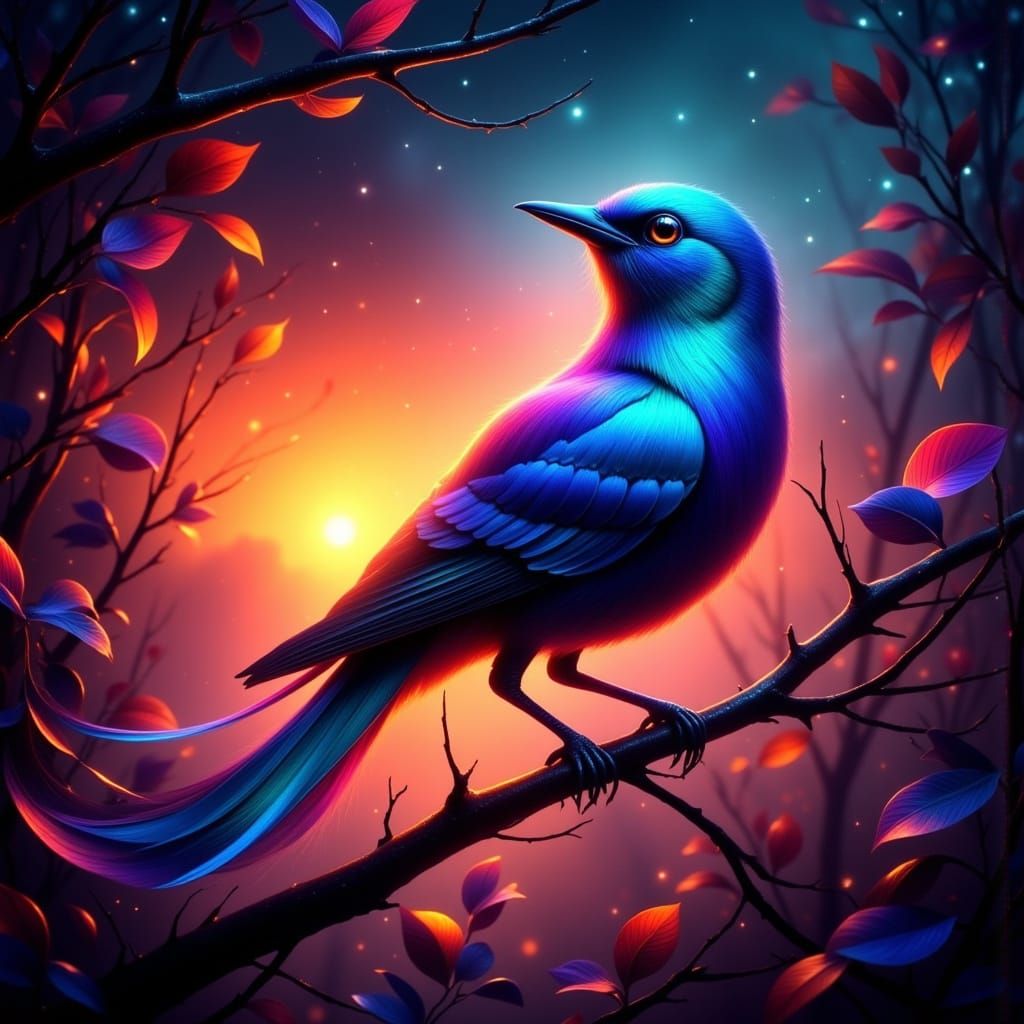 An iridiscent small bird 3