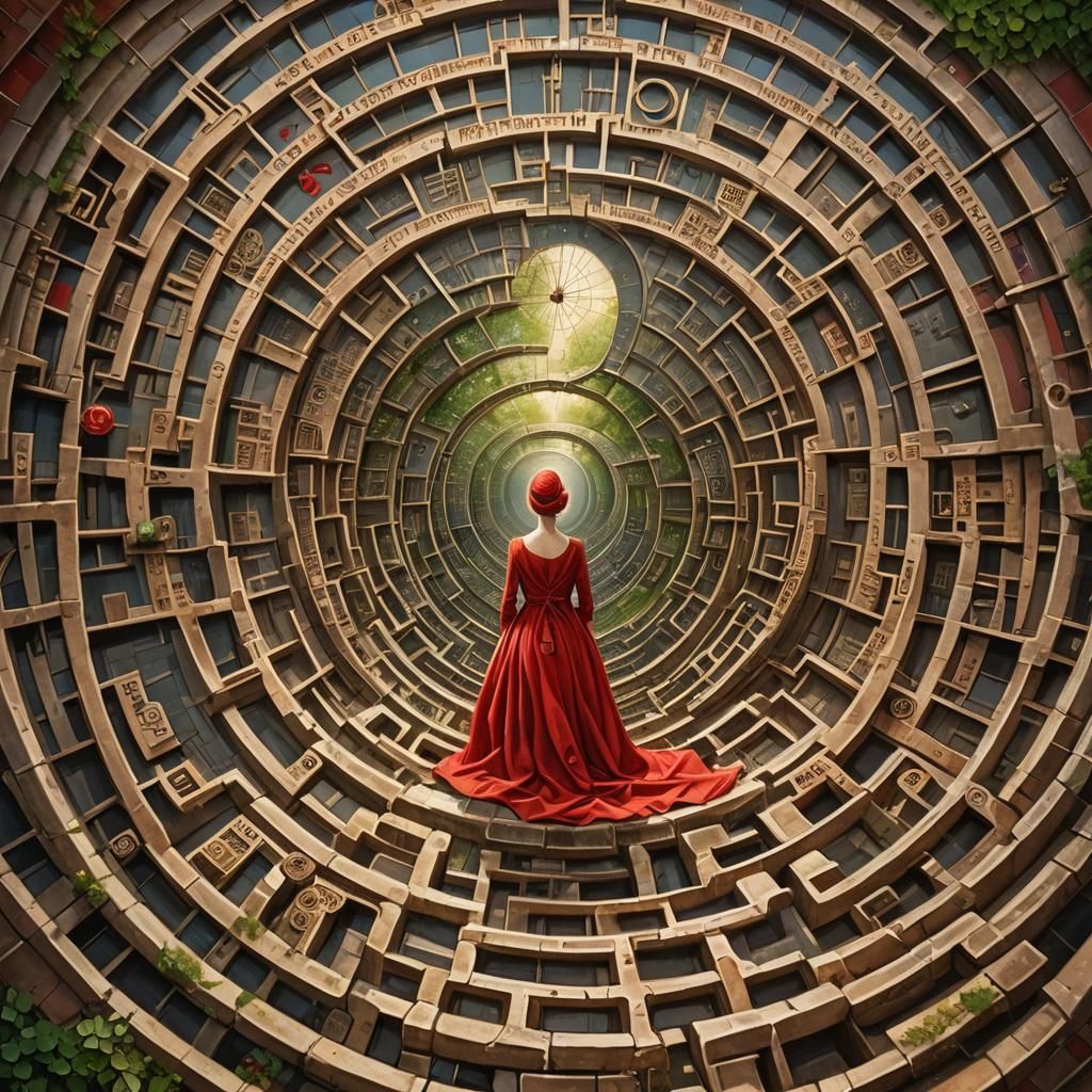 Whimsical Ambience: Woman by Stream in Detailed Photo