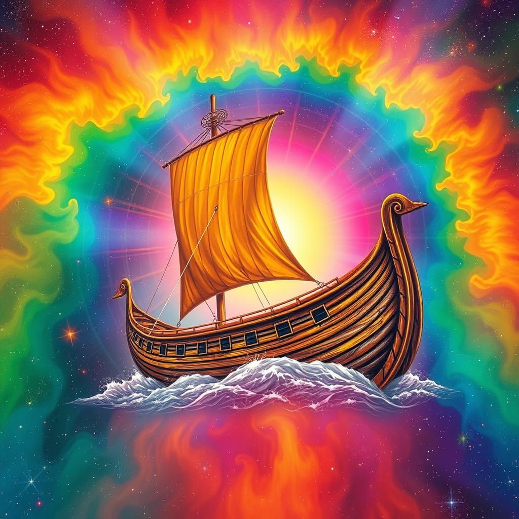 The Majestic Noah's Arc in Cosmic Rainbow Hues