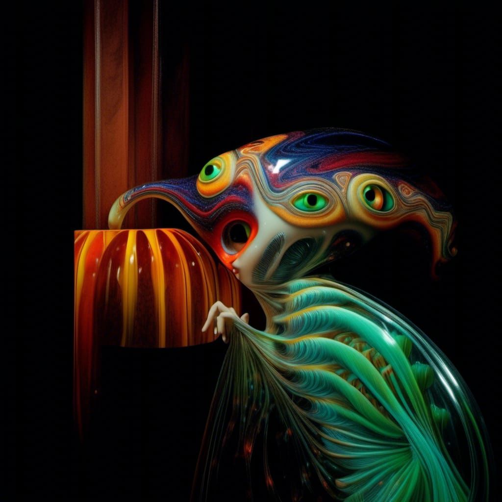 Exquisite Alien People and Pets in Surreal Style