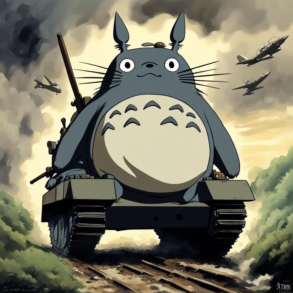 Totoro in World War II: Anime Style