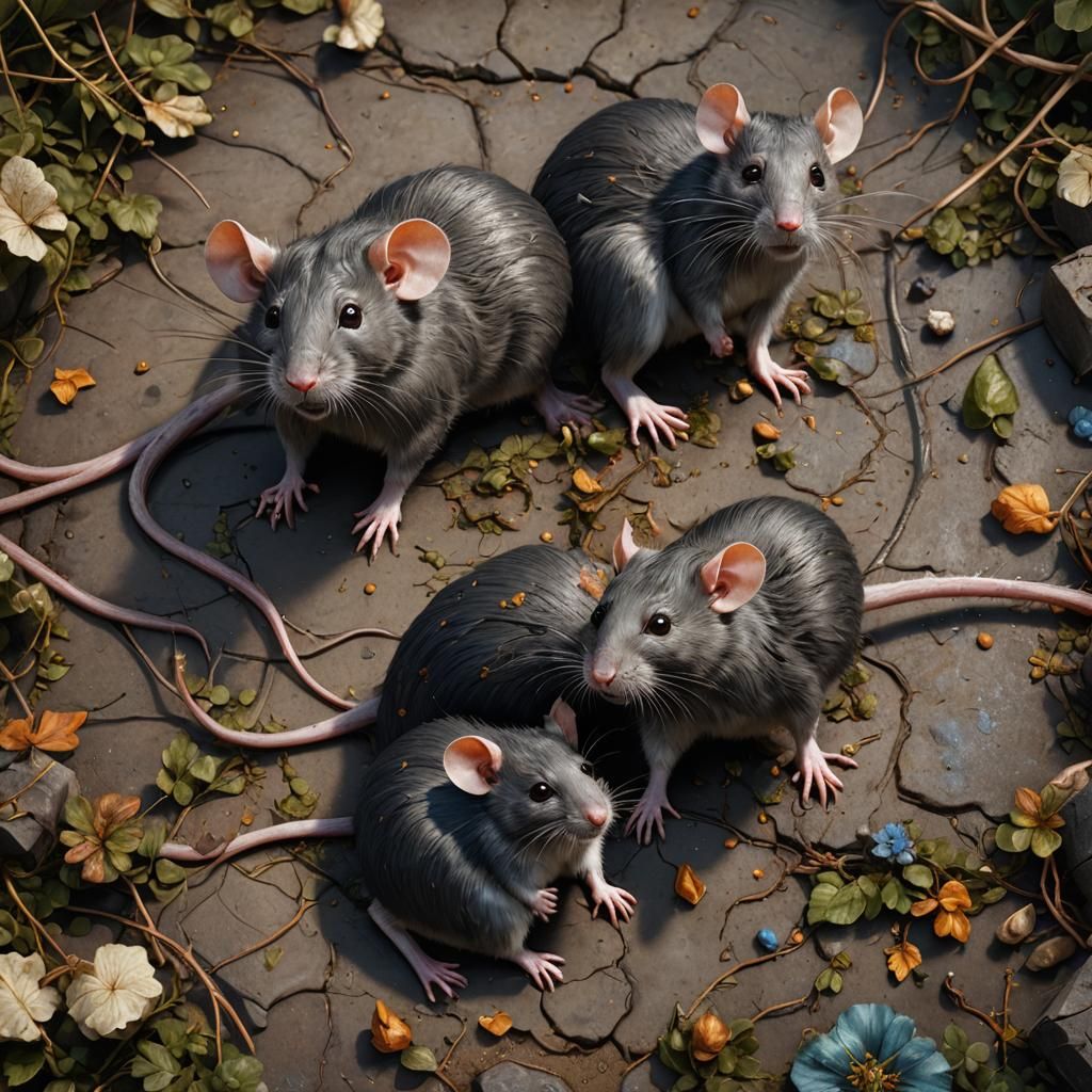 Hyperrealistic Rat in Detailed Matte Painting