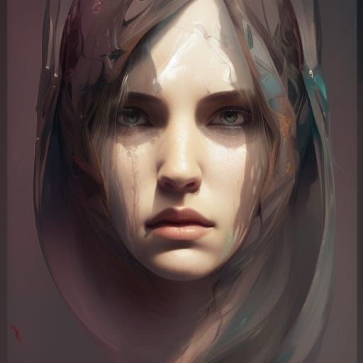 Angel of Death Portrait in Hyperdetailed Style