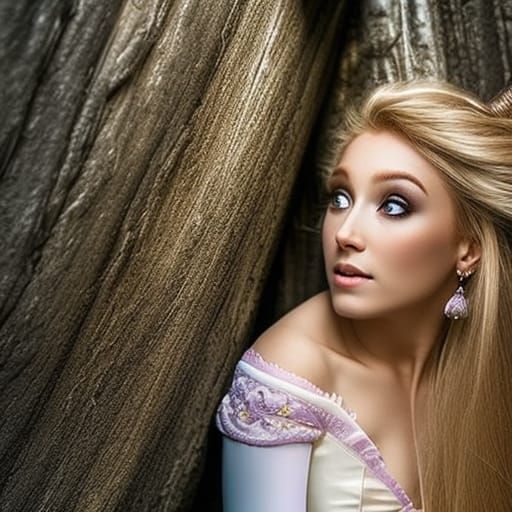 Hyperrealistic Rapunzel Portrait with Intricate Details