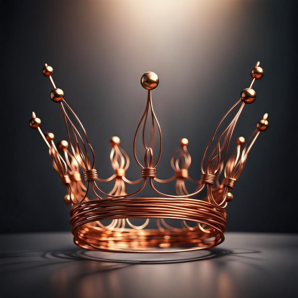 Golden Copper Wire Crown in Unreal Engine 5