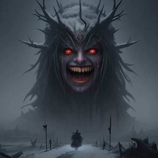 Dramatic Figures Emerge from the Dark Night