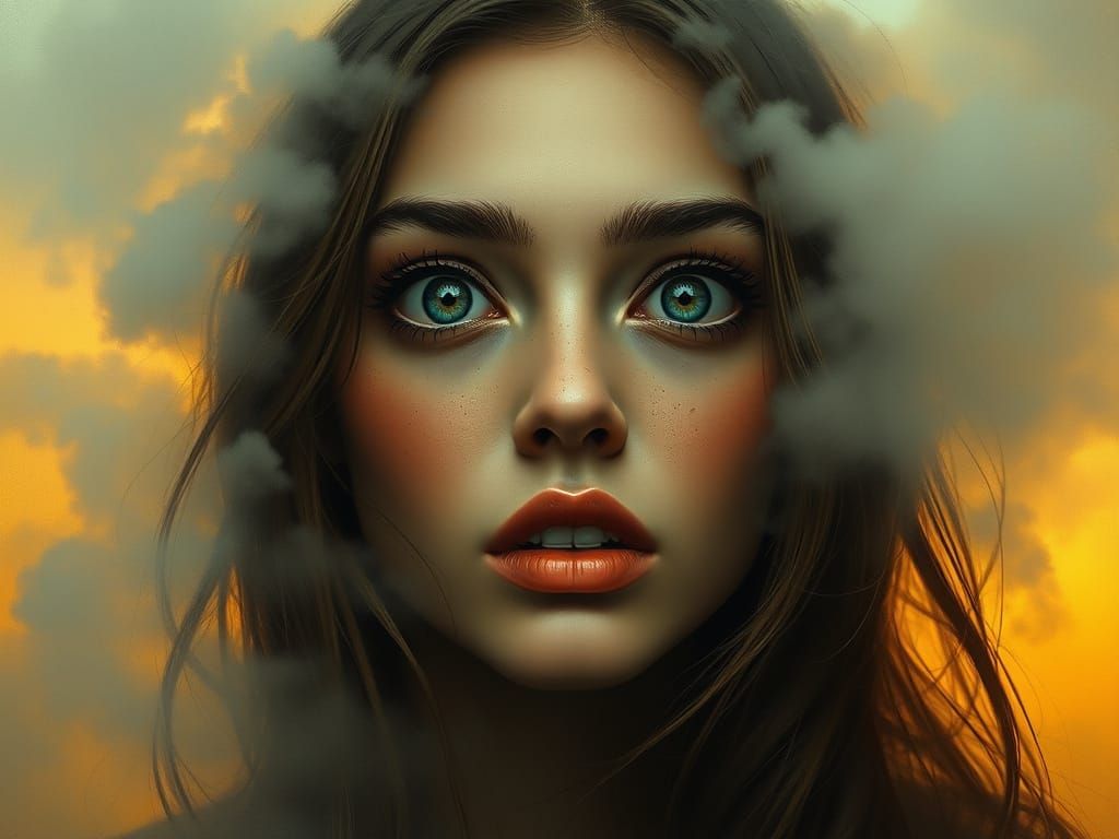 Mystical Woman in Soft Focus Surrealism