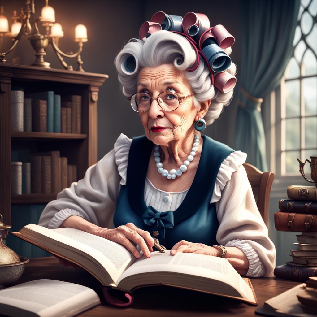 Older Woman Reading A Book