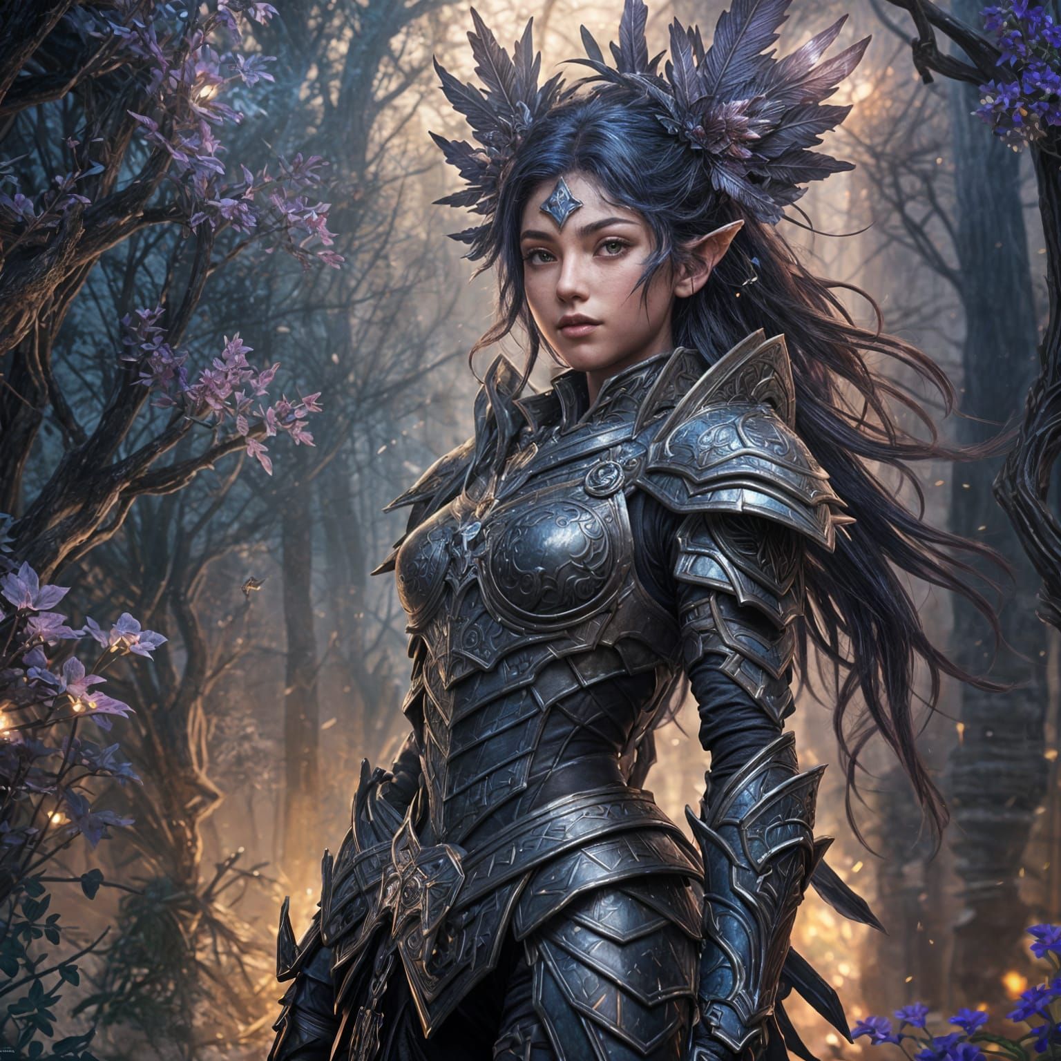 Midnight Fairy, Shadow Metal Armor, Soldier Class, Female