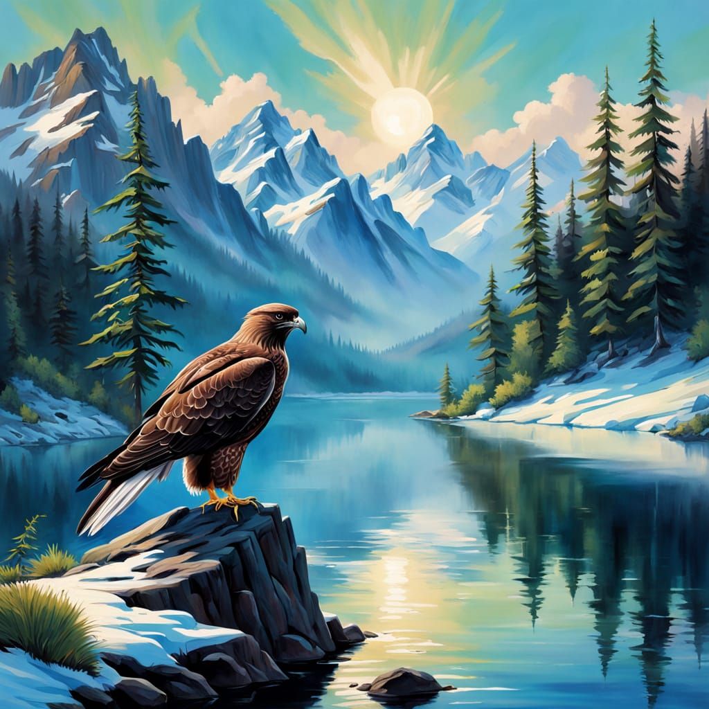 Vibrant Acrylic Wildlife Masterpiece