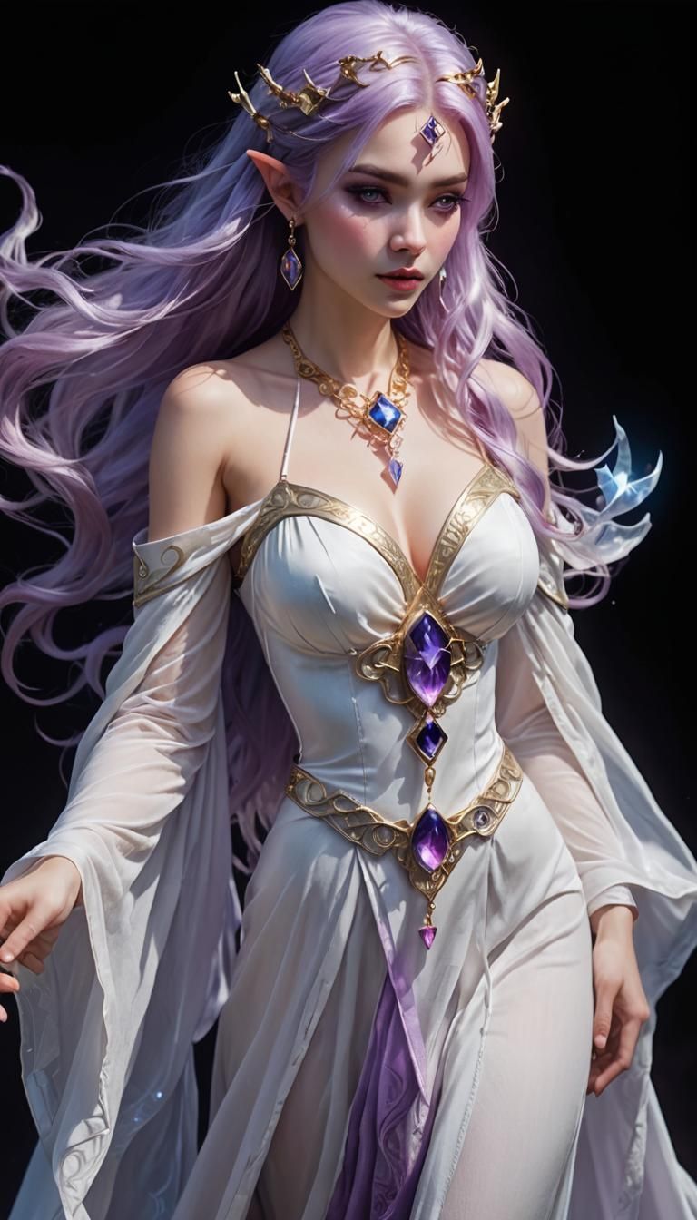 Feminine Selunite Cleric