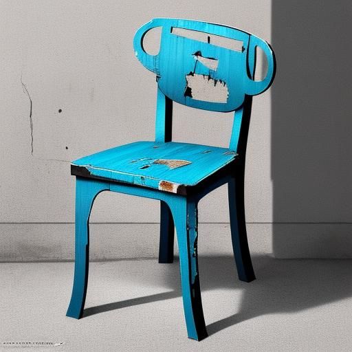 Sad Chair Quits Job: Anthropomorphic Cartoon