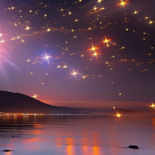 Electric Tribal Dance in Starry Thunderstorm