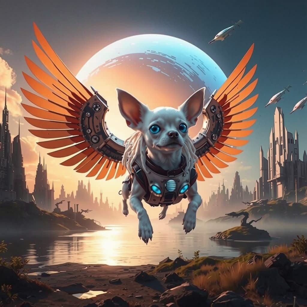 Steampunk Flying Chiwawa - Egyptian Style