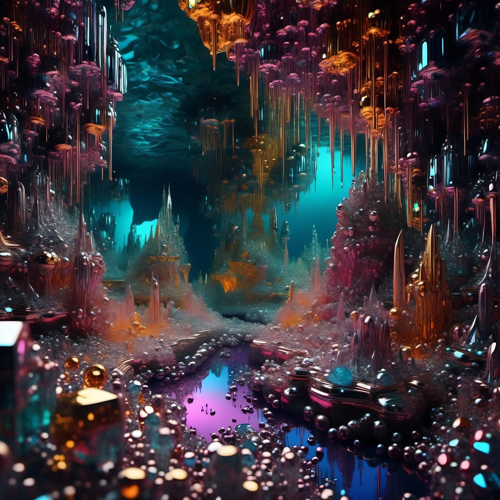 Underwater Bismuth Cave