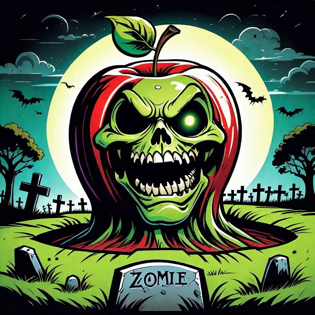 Zombie Apple Rises: Humorous Comic Book Parody
