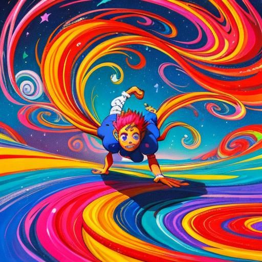 Vibrant Candyland Wonderland: A Gouache Painting