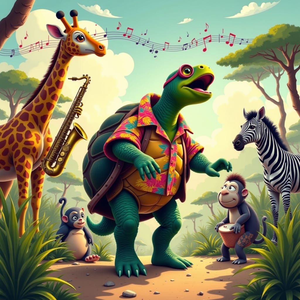 Musical Singing Turtle Concert in Africa