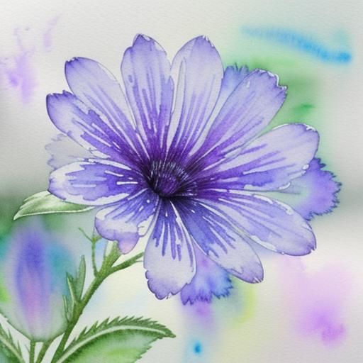 Monochrome Watercolor Meadow with Butterflies