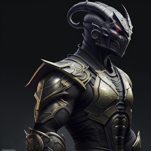 Mortal Kombat Dragon Soldier with Cyrax Mask