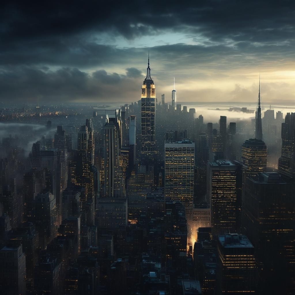 Enchanted Empire State Building: Fantasy NYC Digital Paintin...