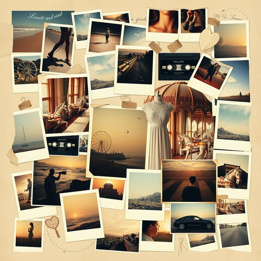 This **collage** is a layered tapestry of memory and imagination—an evocative **moodboard rooted in the feeling of anemo...