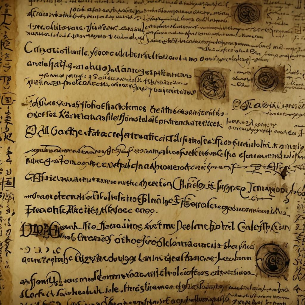 Fantastical Ancient Manuscript Close-Up in Unreal Engine 5