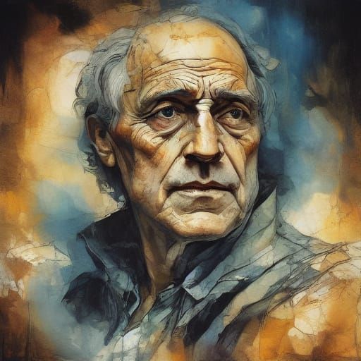 Chiaroscuro Achilles in Ancient Rome Style