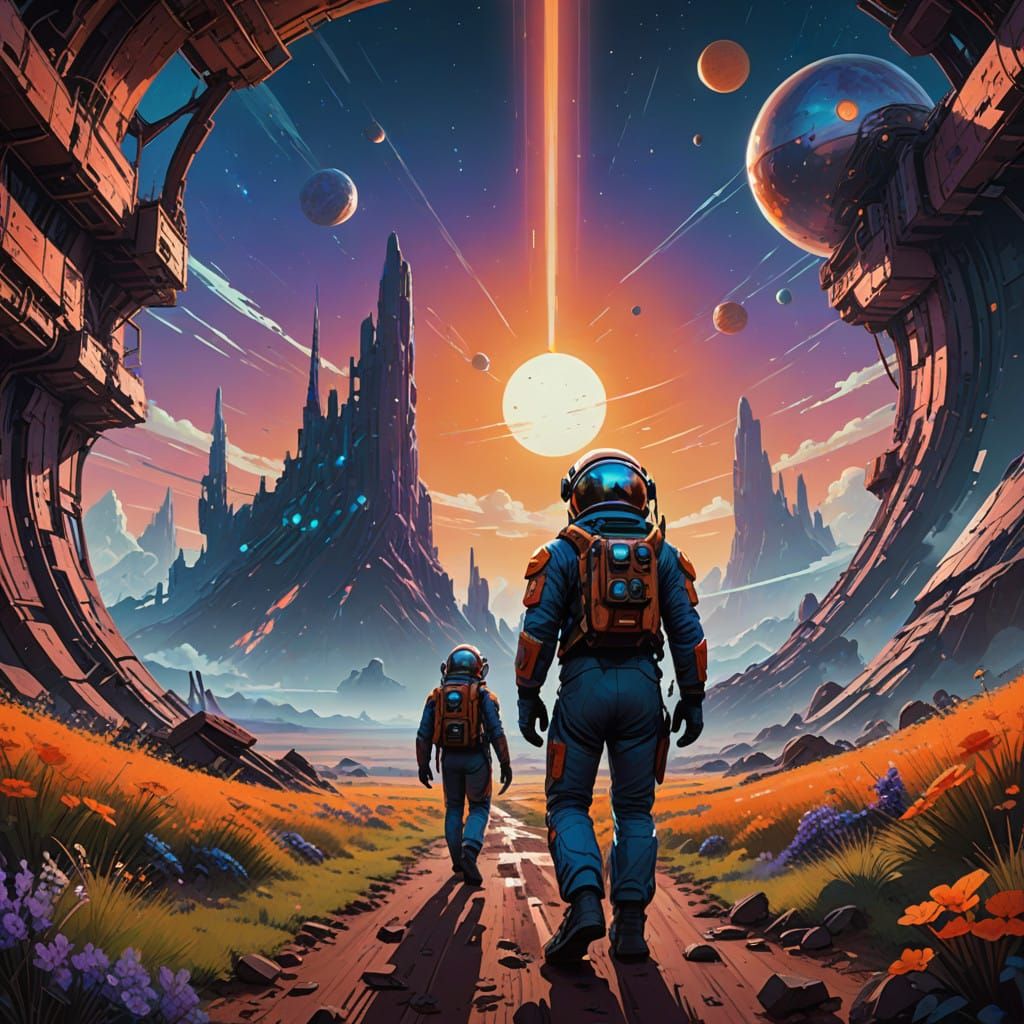 Alien Landscape Unveiled in Iridescent Hues