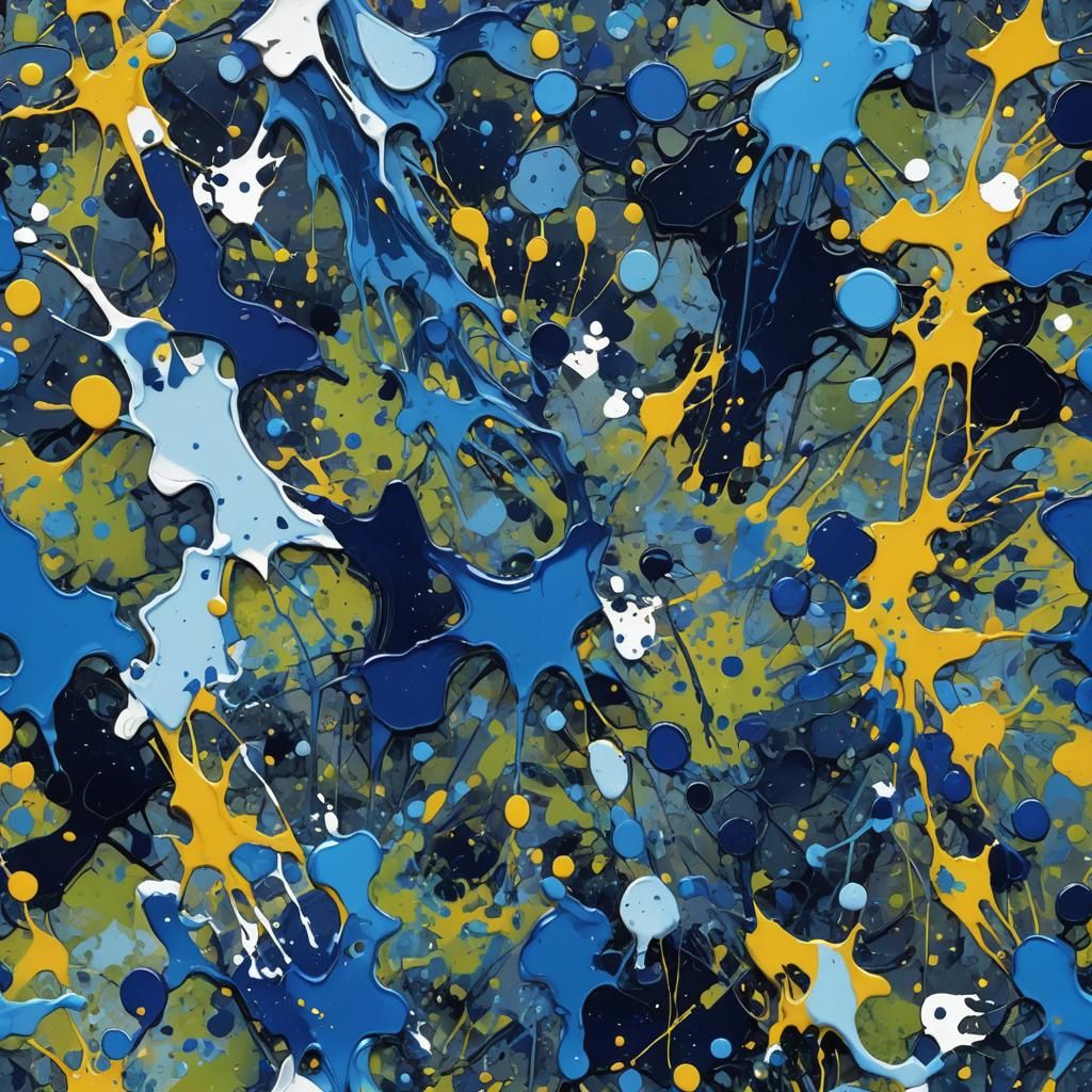 Striking Blue Graffiti Art with Melting Effect