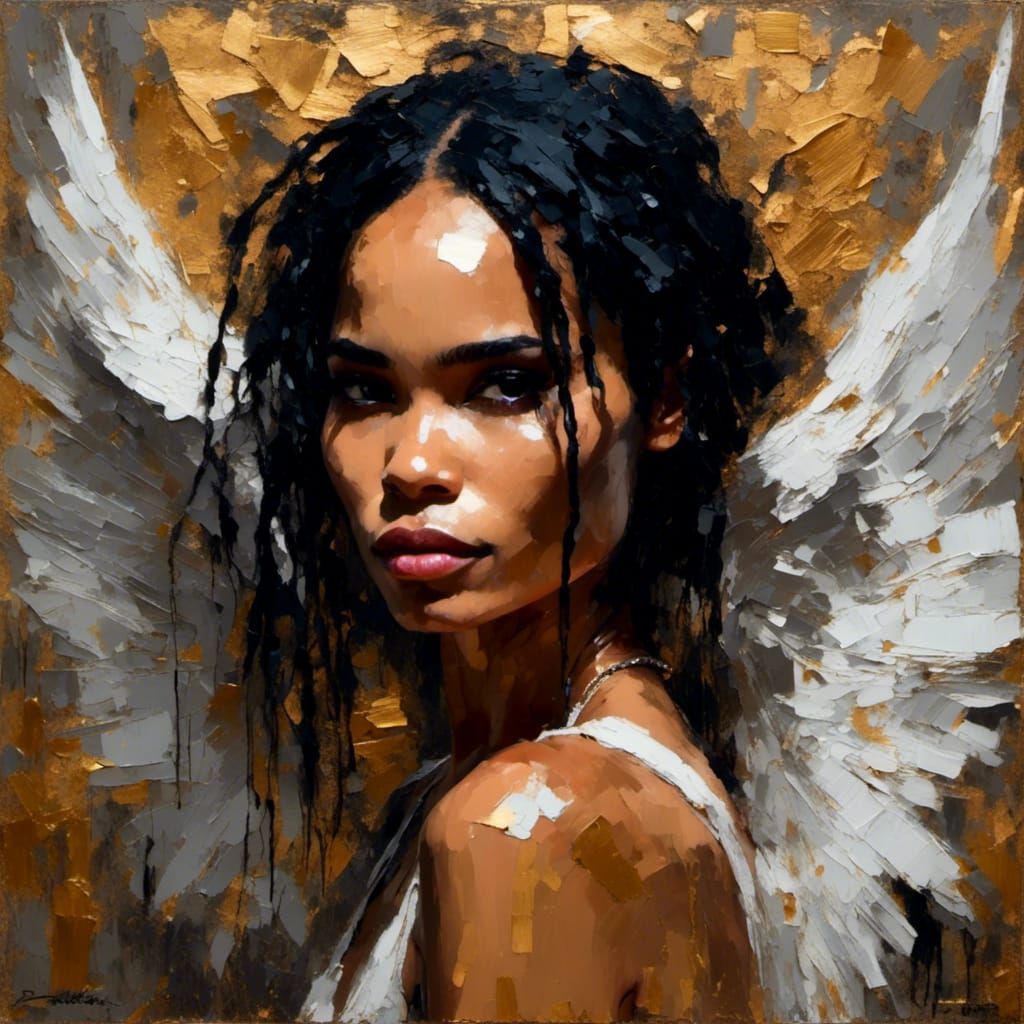 Impasto Portrait: Zoë Kravitz as Angel Salvadore