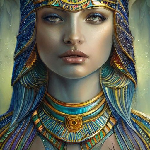 Ethereal Egyptian Goddess Fantasy Portrait