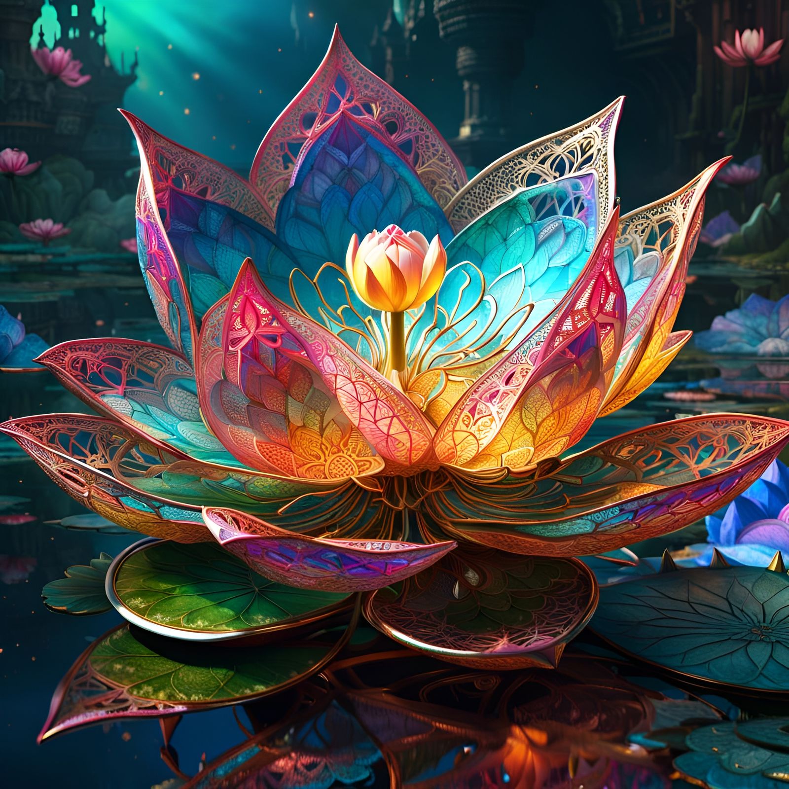 Lace Lotus: A Borderland Fantasycore Artwork