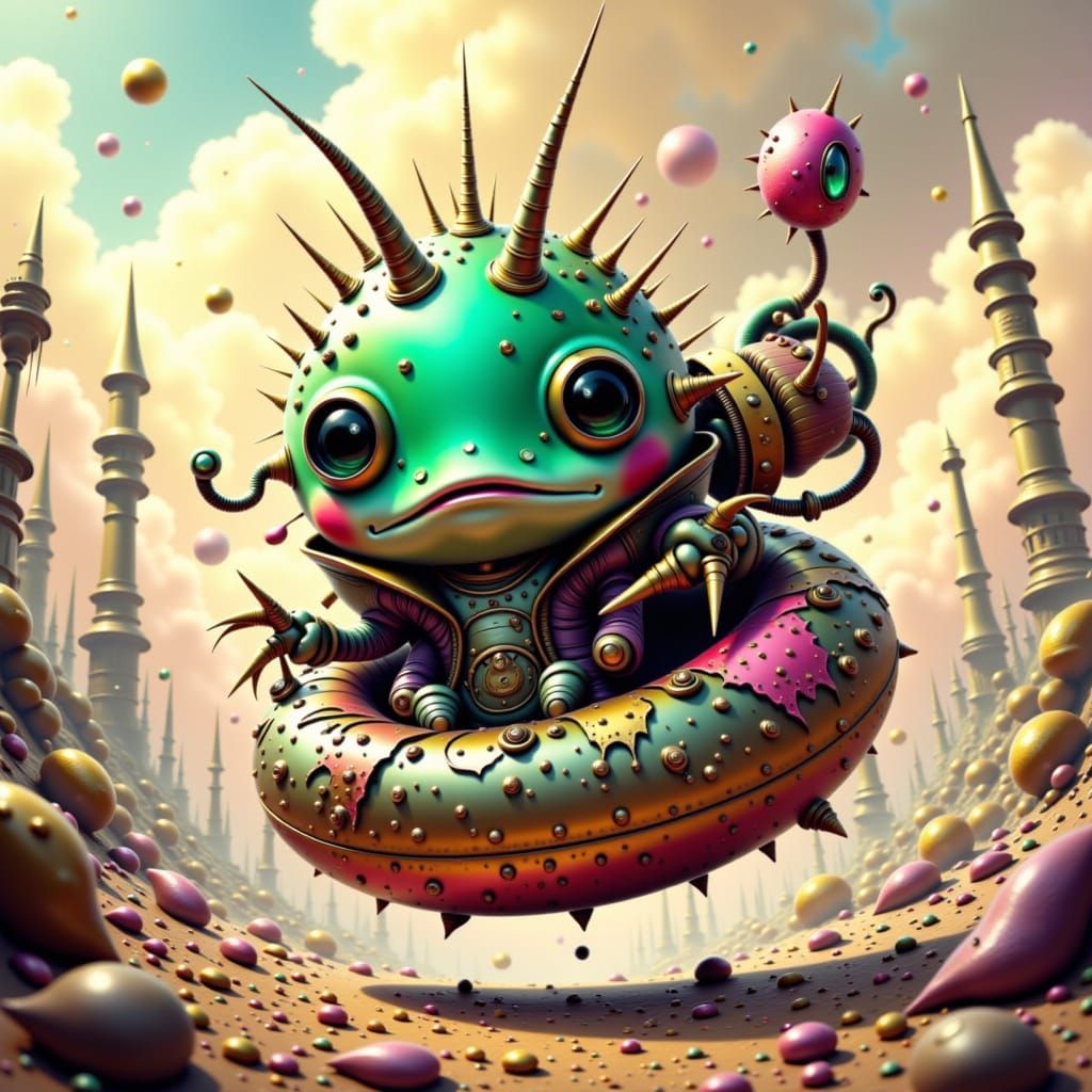 Chibi Alien Races Through Post-Apocalyptic Wasteland