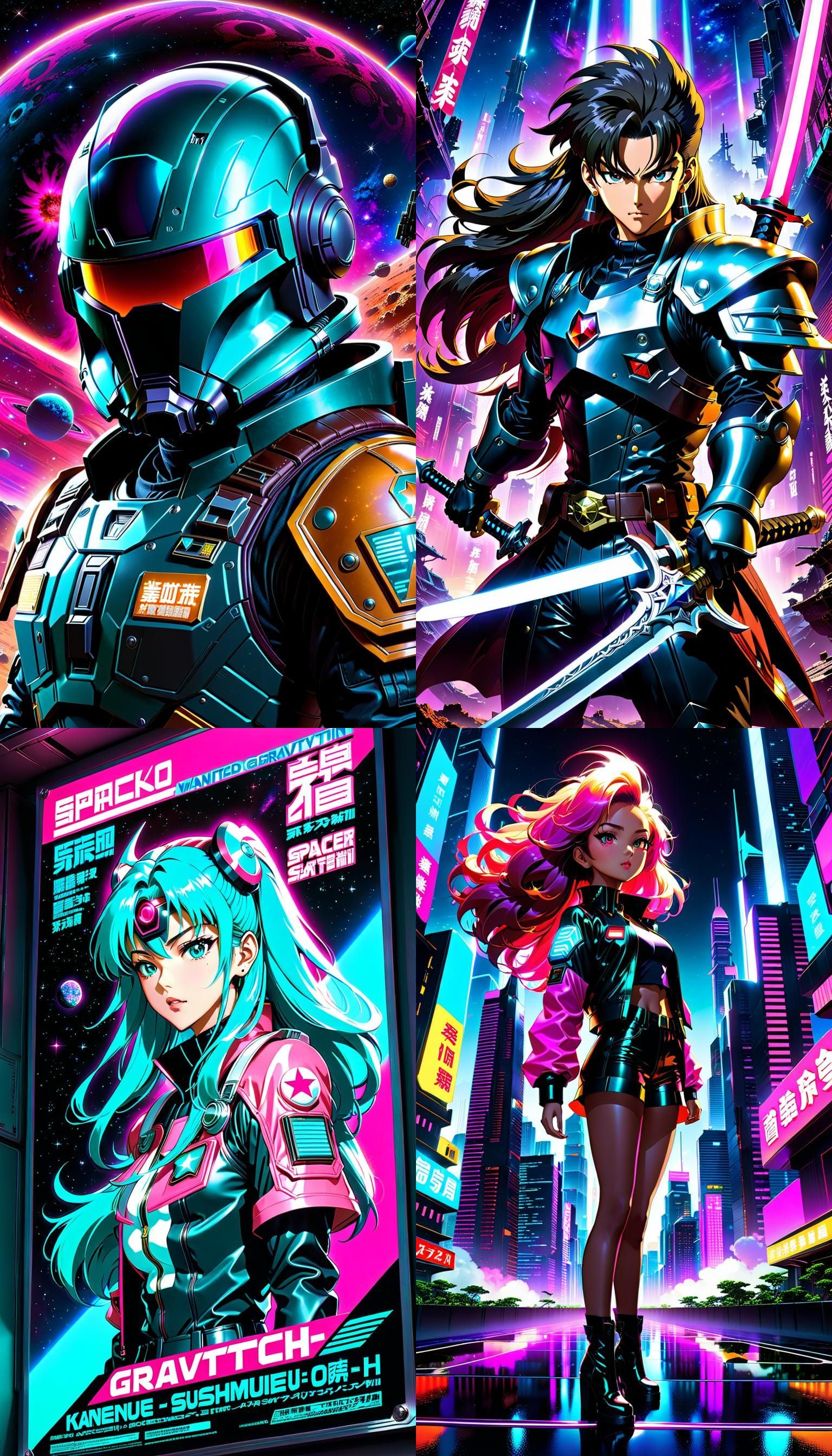 Intergalactic Gravity Star Wanted Poster in Anime Style