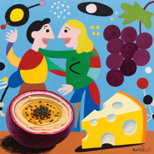 Whimsical Airbrush Art: Passion and Hummus