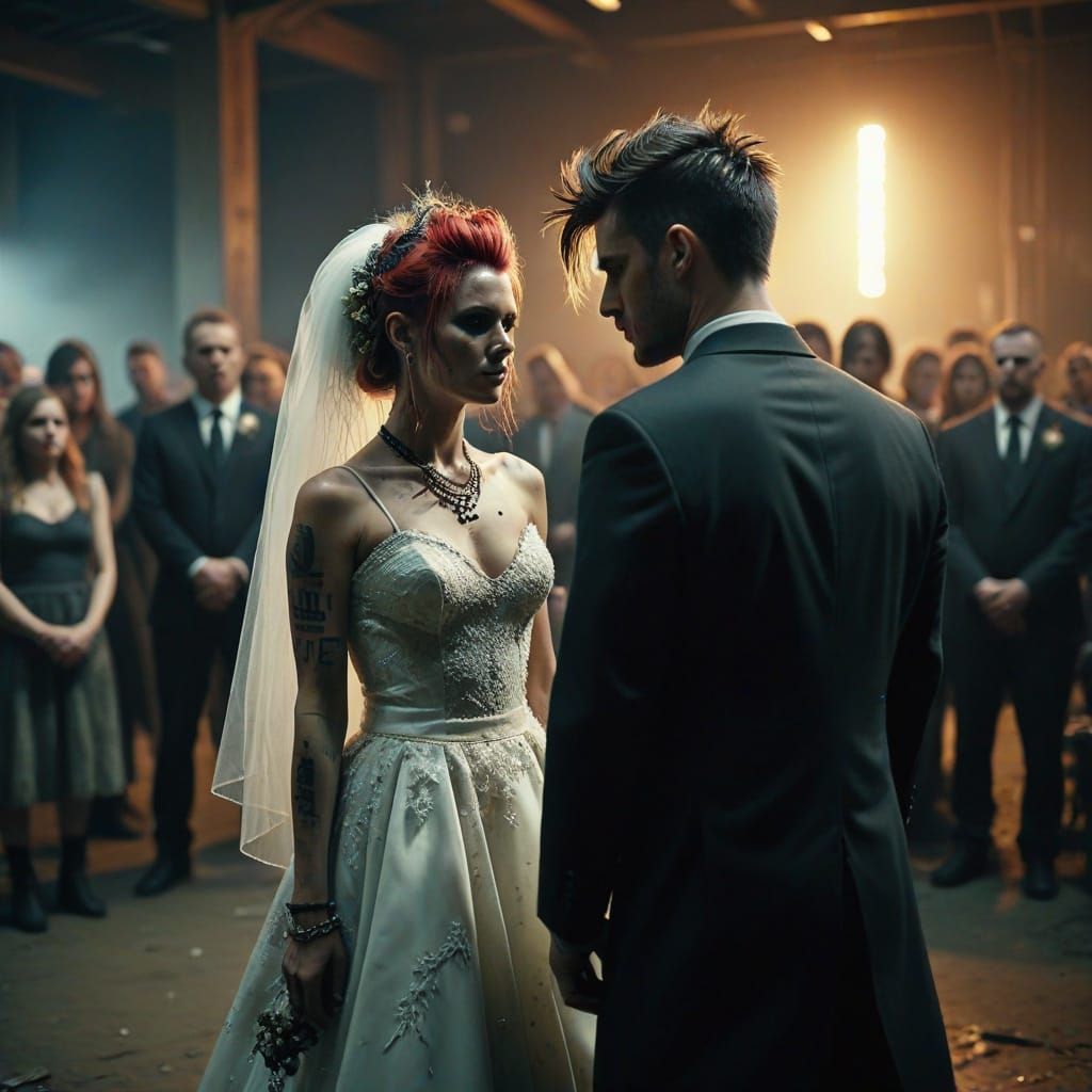Post-Apocalyptic Punk Wedding Performance