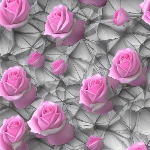 Liquid Metal Roses in Fractal Opalescence